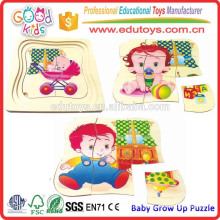 Child Educational Products Baby Grow Up Wooden Puzzle Game